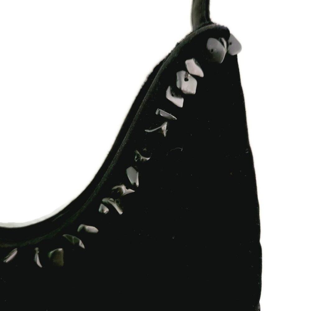Inge Christopher Women's Mini Black Velour Tote - Picture 3 of 7